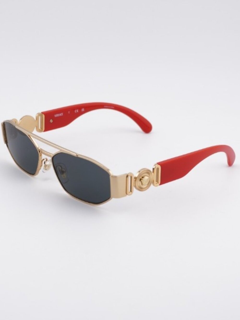 Versace Kids VK2003 151287 Sunglasses Gold Rectangle Frame, Dark Grey Lenses